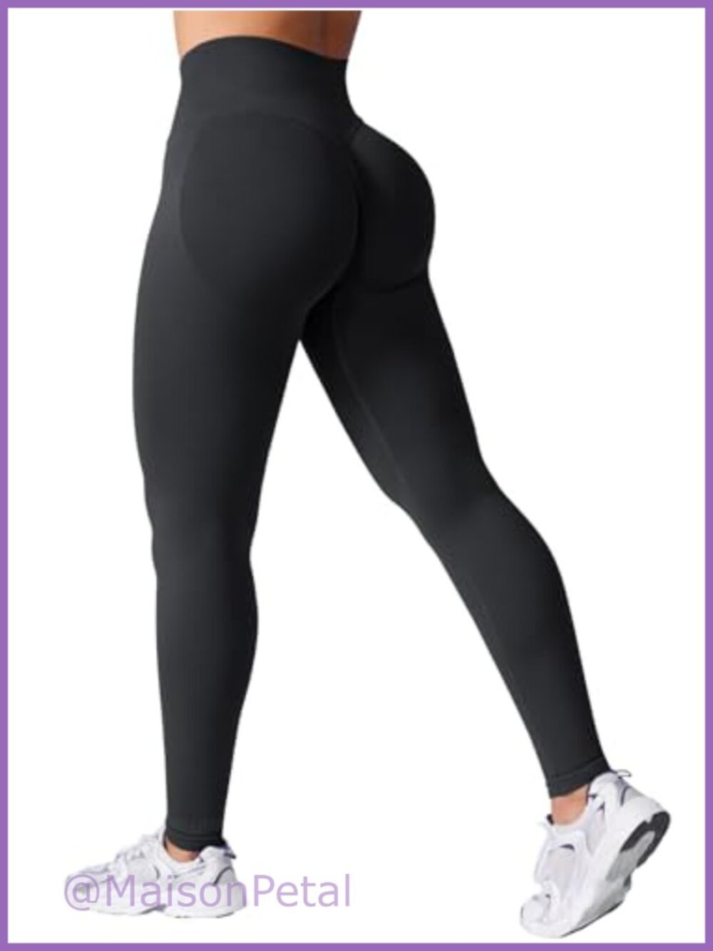 Seamless Scrunch Leggings Lifting Workout Pants Slim Fit Mid Rise